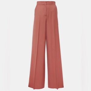Max Mara Wool  Wide-Leg Pants in Pink